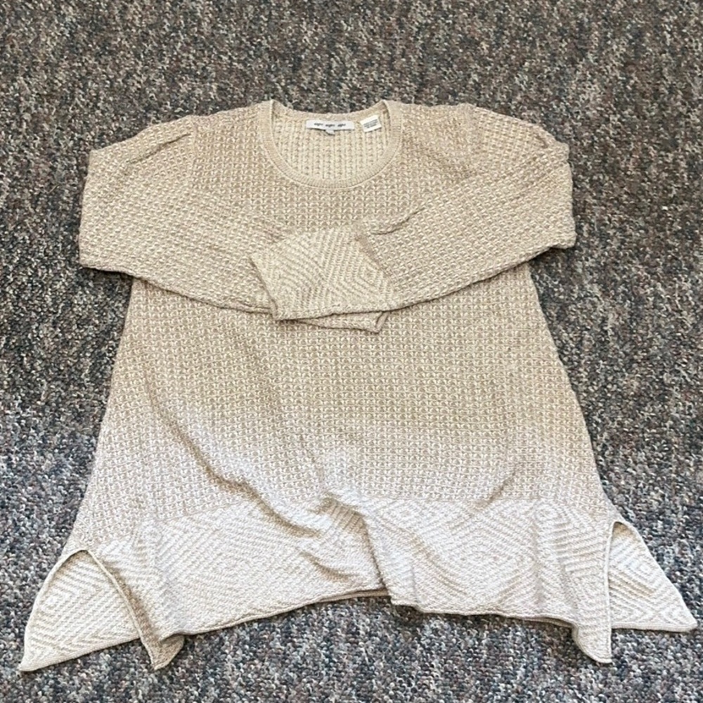 Eight Eight Eight Cream Chunky Knit Crew Neck Sweater